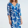Clearance Smashed Lemon Amira Flower Jurk In Blauw En Wit