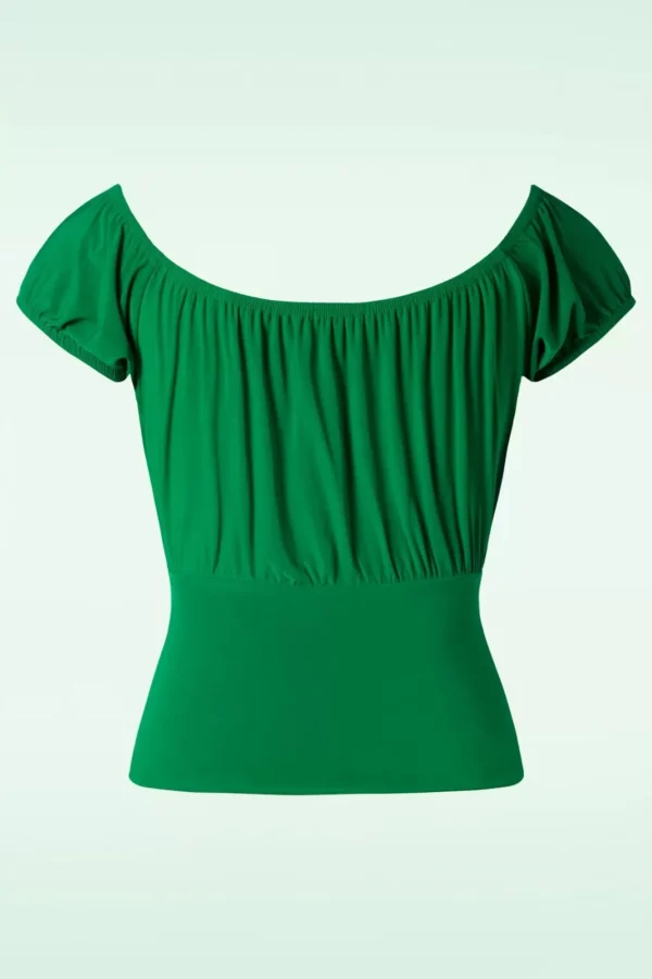 Outlet Vintage Chic for Topvintage Belinda Off-Shoulder Top In Groen