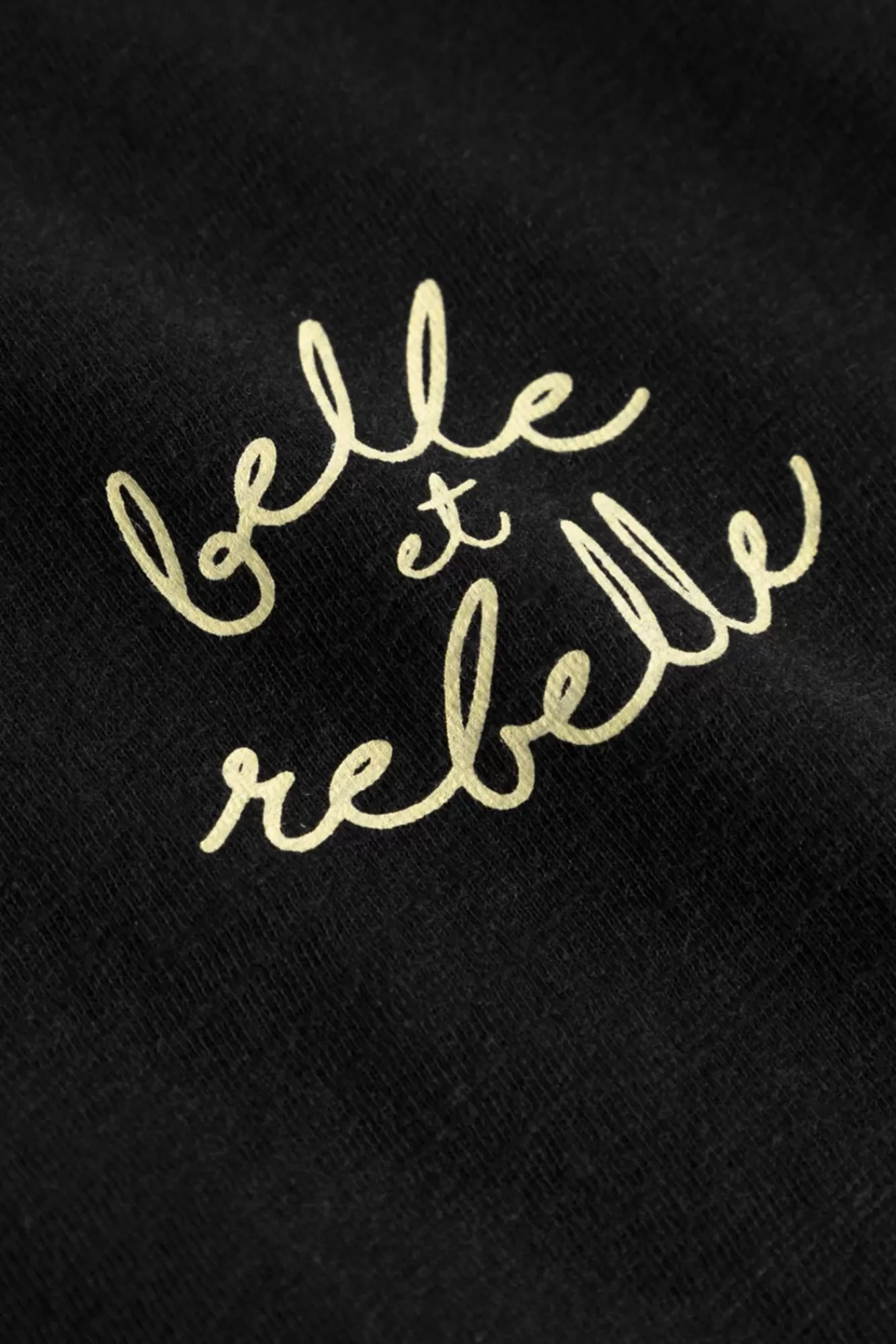 belle_et_rebelle_tshirt_i_2.webp Sale Mademoiselle Yu00e9Yu00e9 Belle Et Rebelle T-Shirt In Zwart