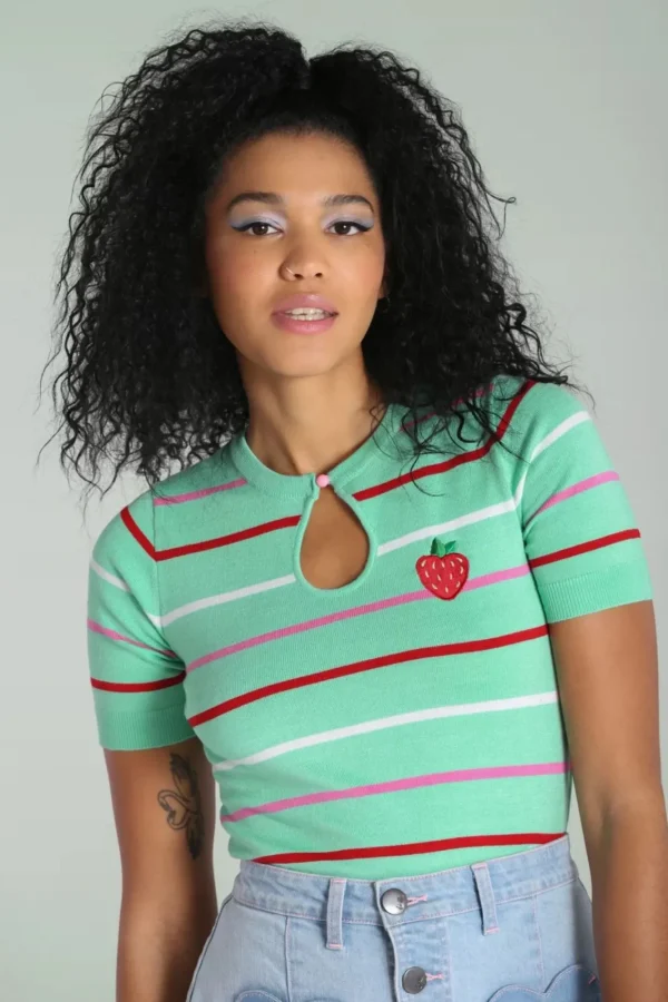 New Bunny Berry Cute Top In Mint