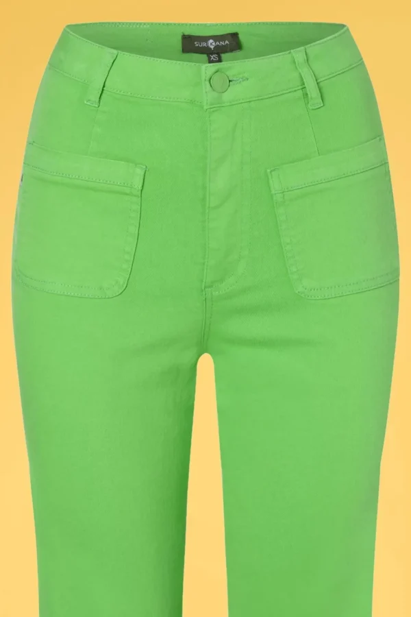 Hot Surkana Betsy Bell Bottom Broek In Groen
