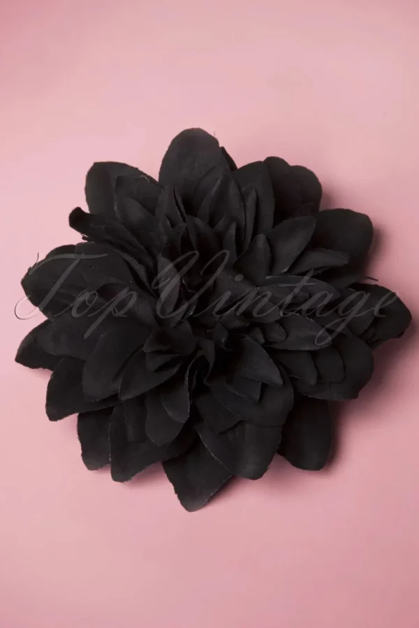 Cheap ZaZoo Bloemenhaarclip En Broche In Zwart