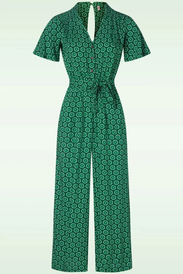 New Blutsgeschwister Charming Steps Jumpsuit In Lively Cute Flower