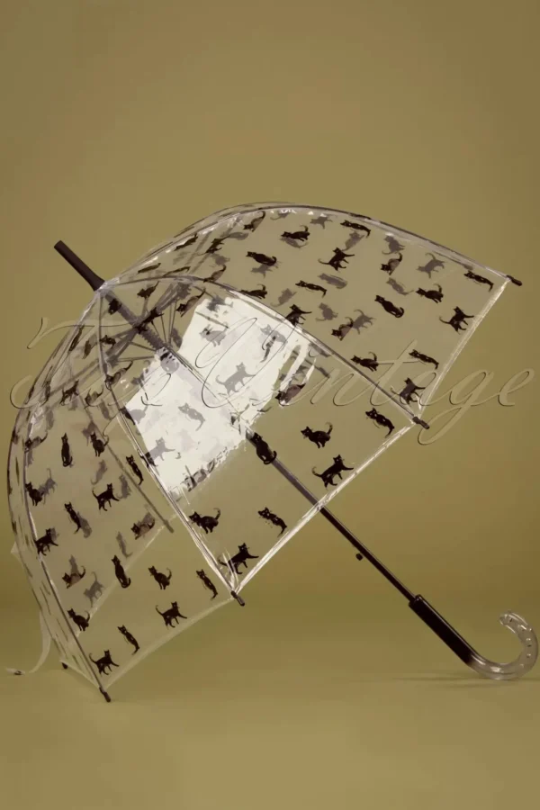 Store So Rainy Chat Noir Transparante Koepelparaplu In Zwart