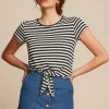 Best King Louie Chopito Stripe Knot T-Shirt In Zwart