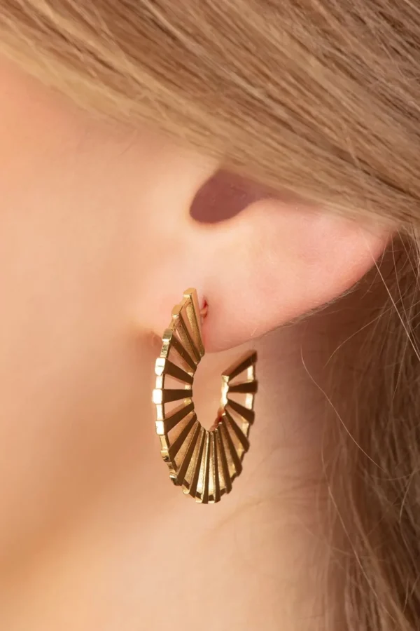 Best Sale Very Cherry Circle Fan Oorbellen In Goud