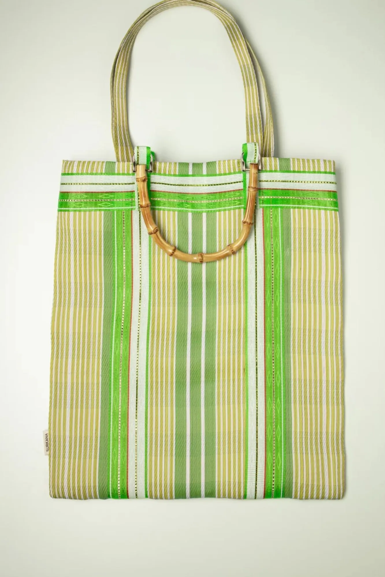 club_tropicana_shopper_ta_0-1.webp Clearance Surkana Club Tropicana Shopper Tas In Acid Groen