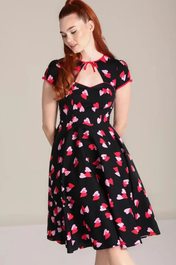 New Bunny Confetti Swing Jurk In Zwart