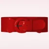 Outlet Banned Retro Corinne Elastische Riem In Rood