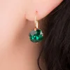 Best Lovely Cushion Cut Stone Oorbellen In Smaragdgroen
