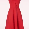 Fashion Banned Retro Dance Day Jurk In Rood