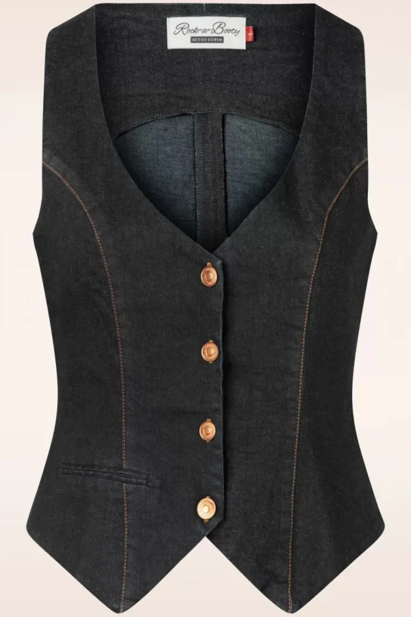 Outlet Rock-a-Booty Dianne Gilet In Zwart