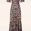 Cheap Vintage Chic for Topvintage Ditsy Maxi Jurk In Zwart