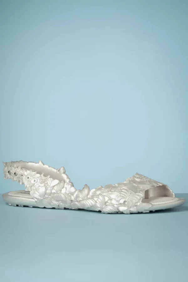 New Sunies Flexi Vlinder Flipflop Sandalen In Pearl