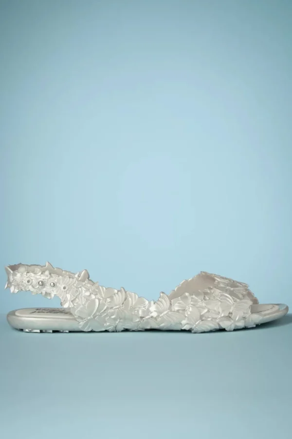 New Sunies Flexi Vlinder Flipflop Sandalen In Pearl