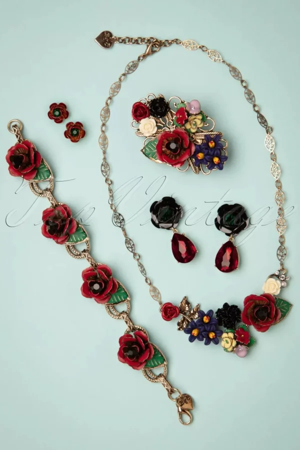 Outlet Lovely Freda Flower Cluster Haarclip En Broche In Goud En Multi
