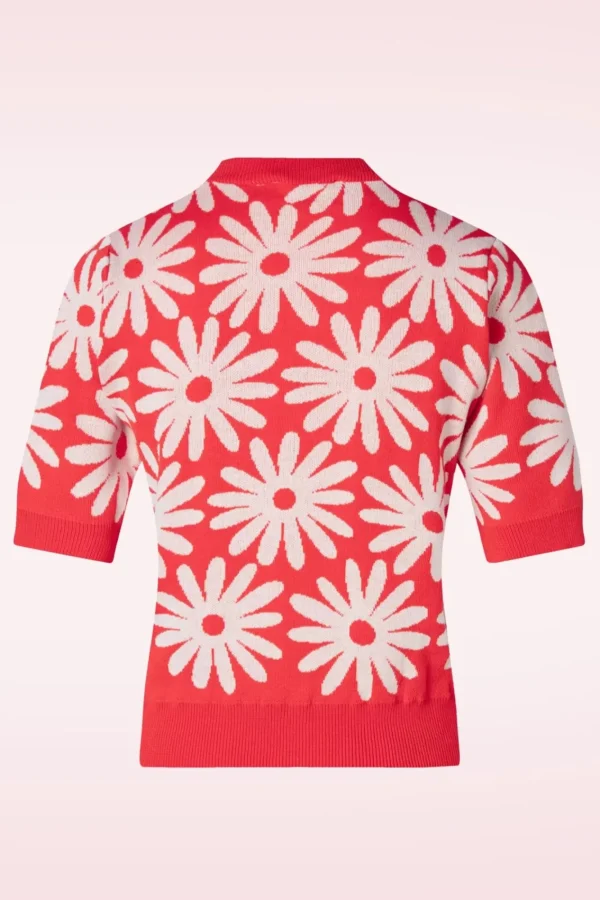 Outlet Compania Fantastica Freya Flower Jumper In Rood