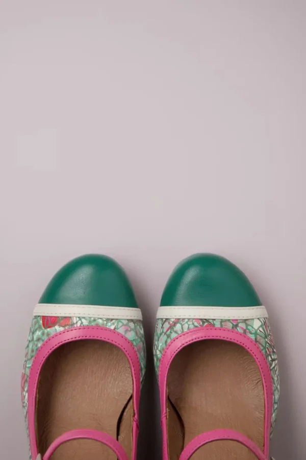 Online Nemonic Frida Mary Jane Pumps In Fuchsia En Groen