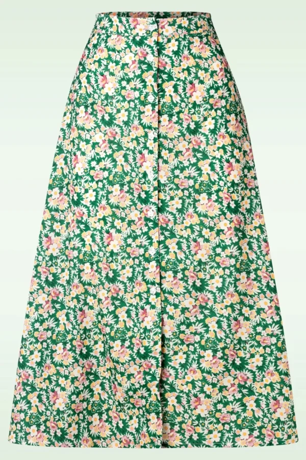 Flash Sale Banned Retro Garden Rok In Groen