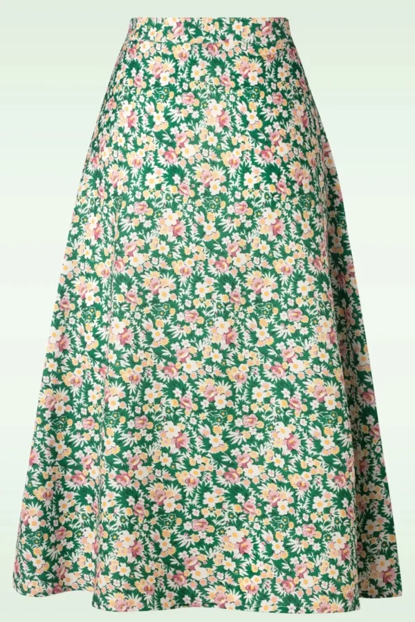 Flash Sale Banned Retro Garden Rok In Groen