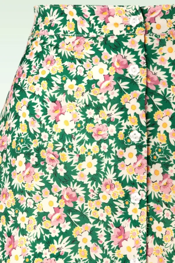 Flash Sale Banned Retro Garden Rok In Groen