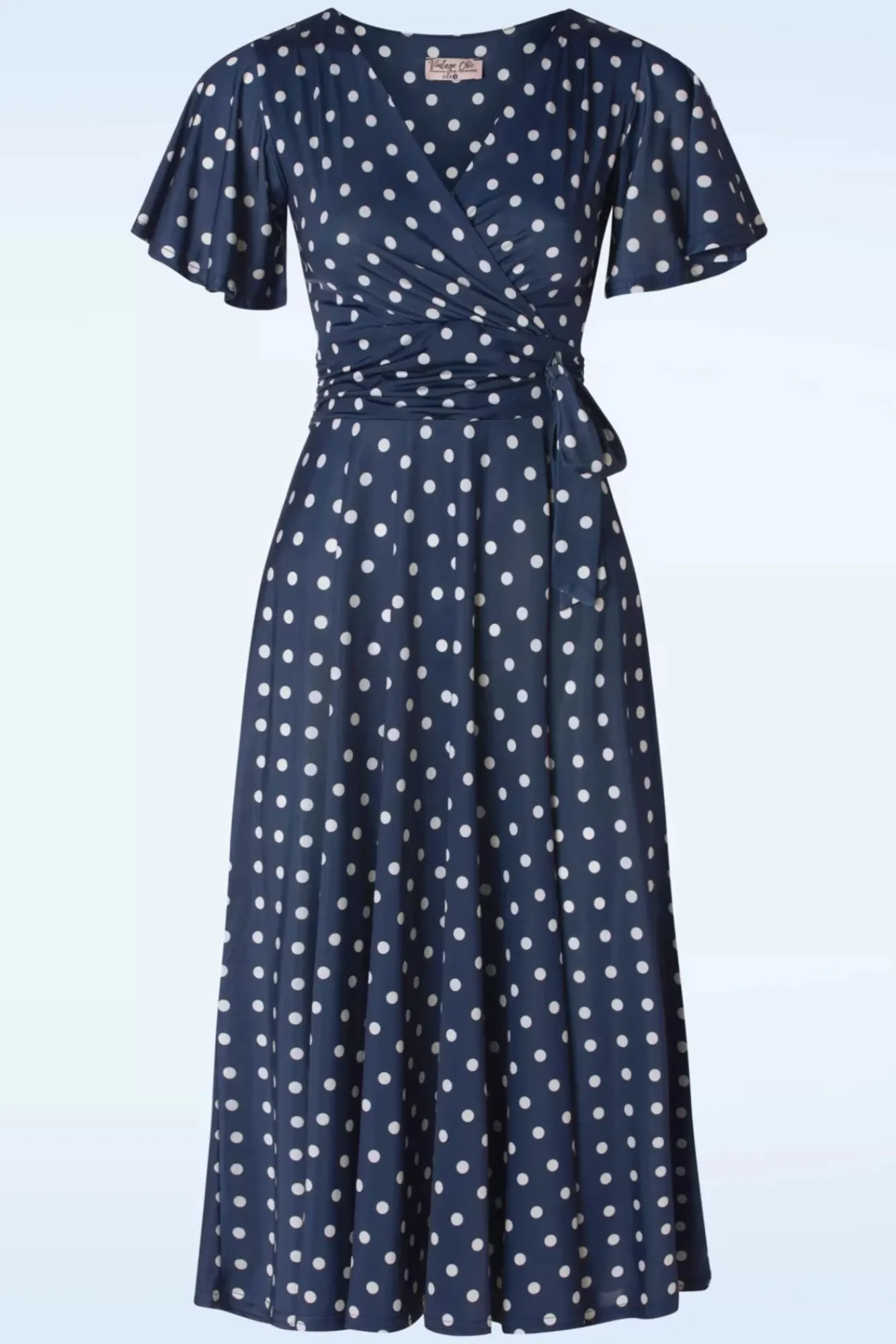 irene_polkadot_cross_over_0.webp Cheap Vintage Chic for Topvintage Irene Polkadot Cross Over Swing Jurk In Marineblauw