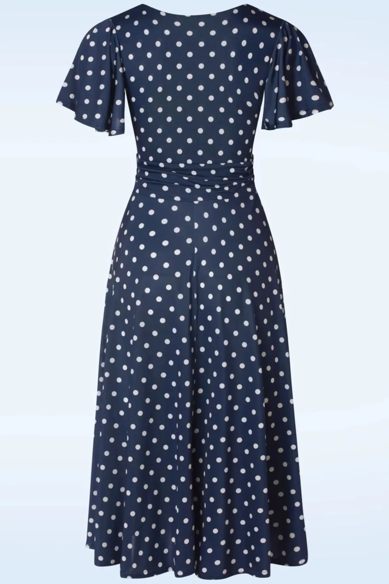 irene_polkadot_cross_over_1.webp Cheap Vintage Chic for Topvintage Irene Polkadot Cross Over Swing Jurk In Marineblauw