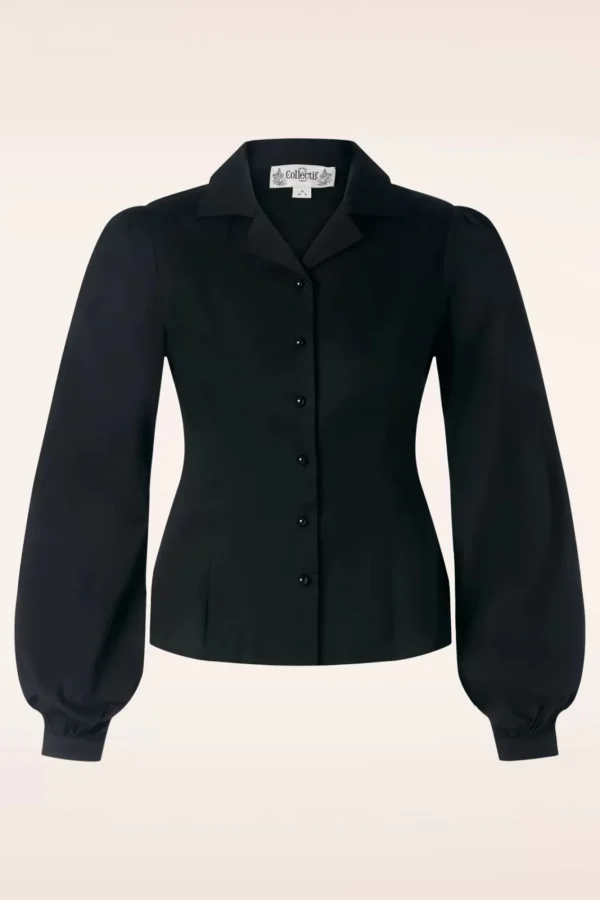 Shop Collectif Clothing Jerry Blouse In Zwart