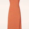 Sale WNT Collection Jessie Waves Midi Jurk In Oranje