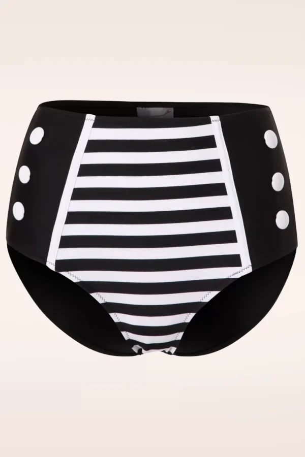 Store Belsira Joelle Stripes Bikinibroekje In Zwart En Wit