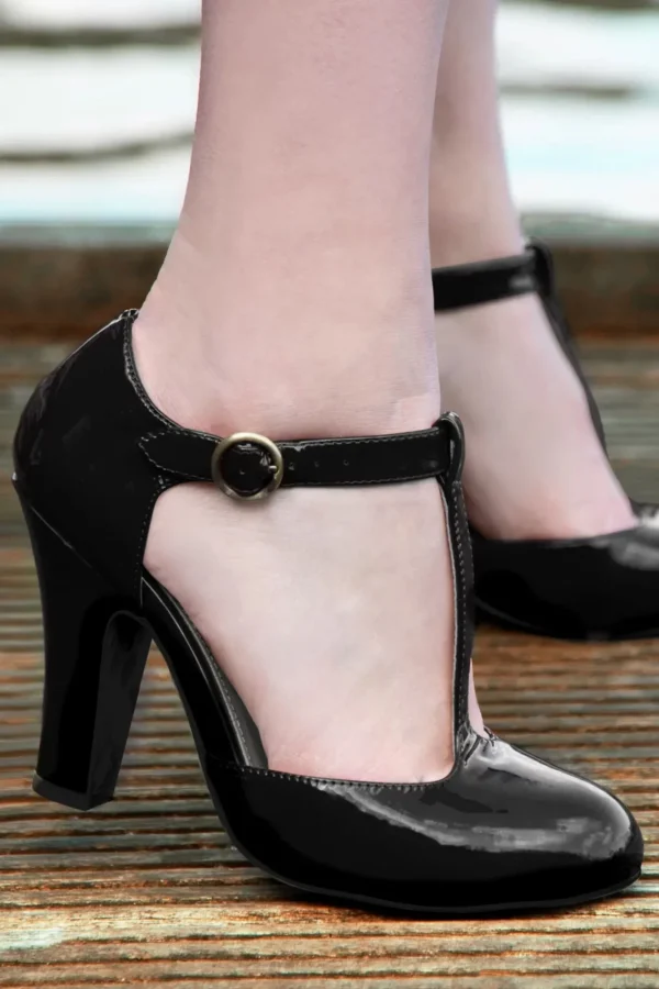 Best Sale Lola Ramona u2665 Topvintage June Effortlessly Elegant Lakpumps In Zwart