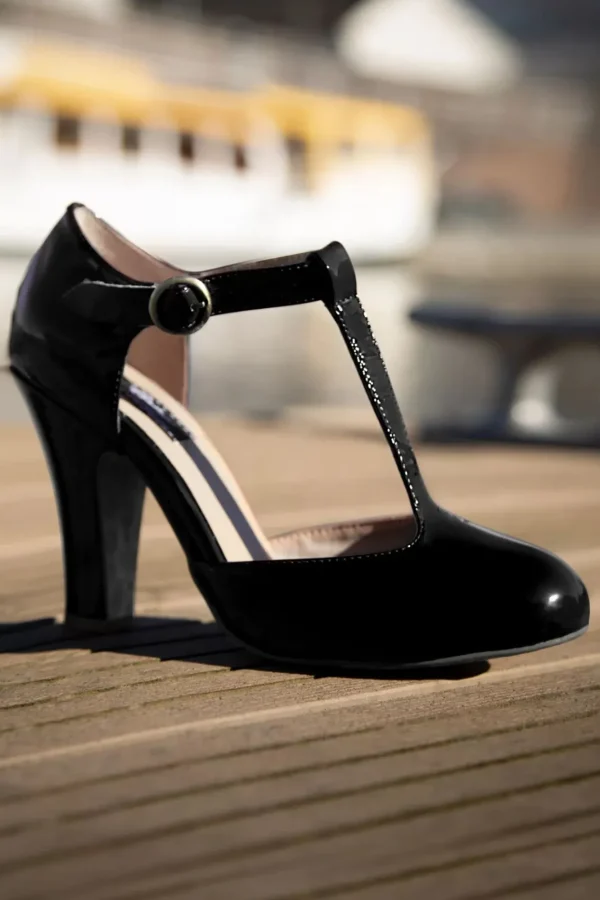 Best Sale Lola Ramona u2665 Topvintage June Effortlessly Elegant Lakpumps In Zwart