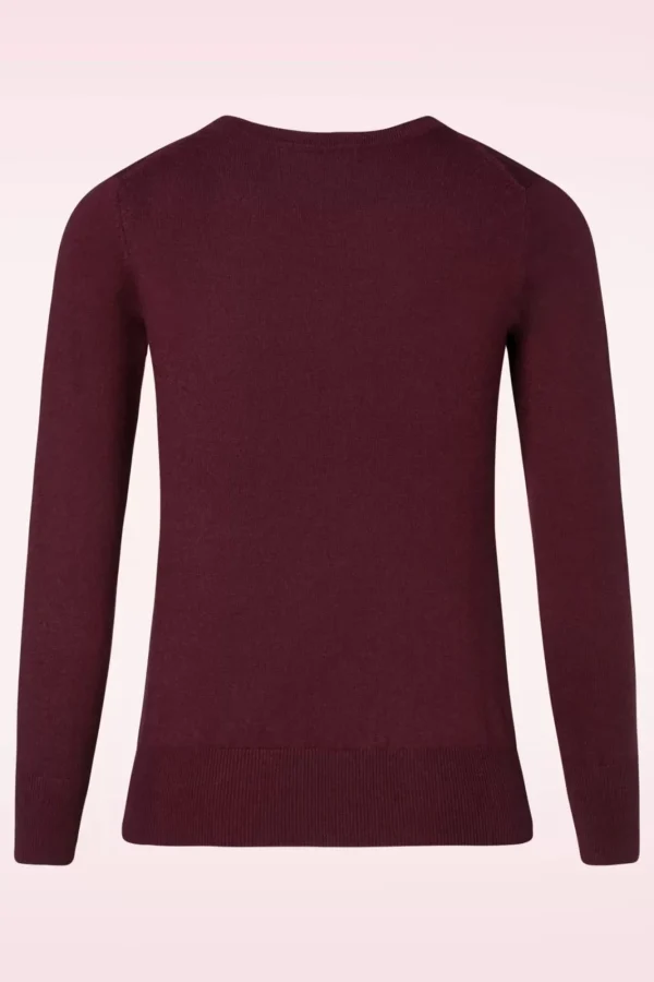 Hot Mak Sweater Kelly Trui In Bordeauxrood