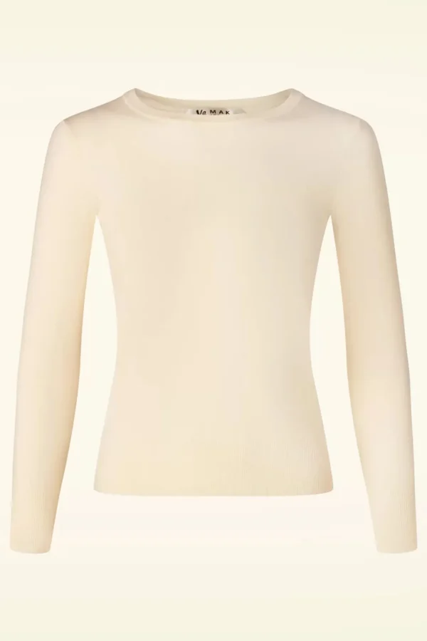Shop Mak Sweater Kelly Trui In Ivoorwit