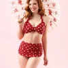 Store Esther Williams Klassieke Polka-Bikinibroek In Rood En Wit
