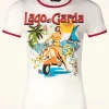 Fashion Queen Kerosin Lago Di Garda T-Shirt In Gebroken Wit