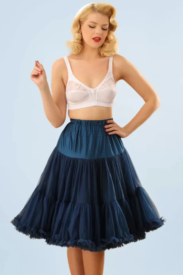 Store Banned Retro Lola Lifeforms Petticoat In Marineblauw