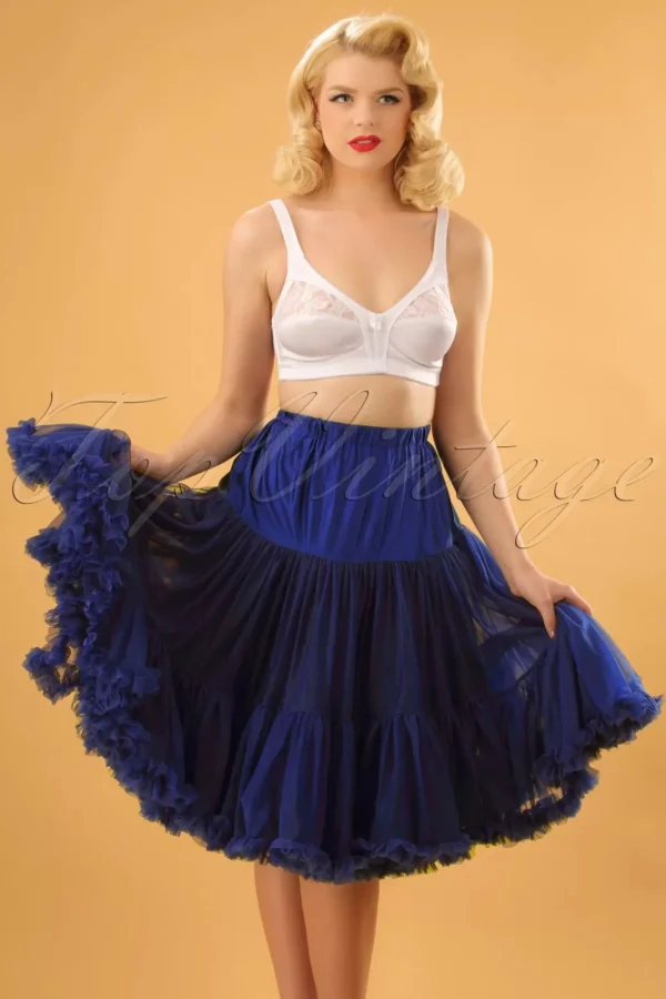 Cheap Banned Retro Lola Lifeforms Petticoat In Koningsblauw