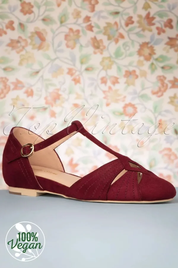 Sale Charlie Stone London T-Strap Flats In Wijnrood