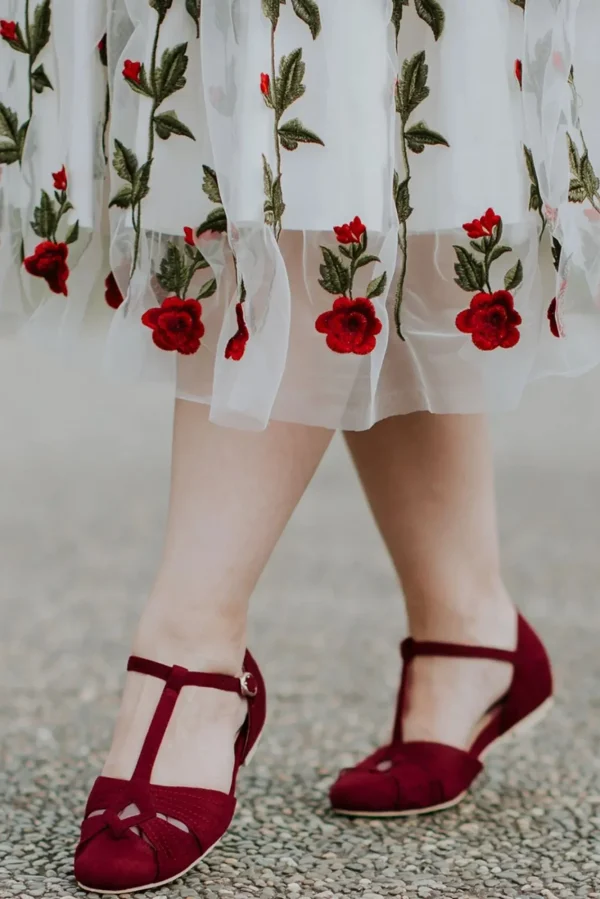 Sale Charlie Stone London T-Strap Flats In Wijnrood
