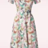 Shop Very Cherry Magnolia Gatsby Pastel Bloemen Jurk In Wit