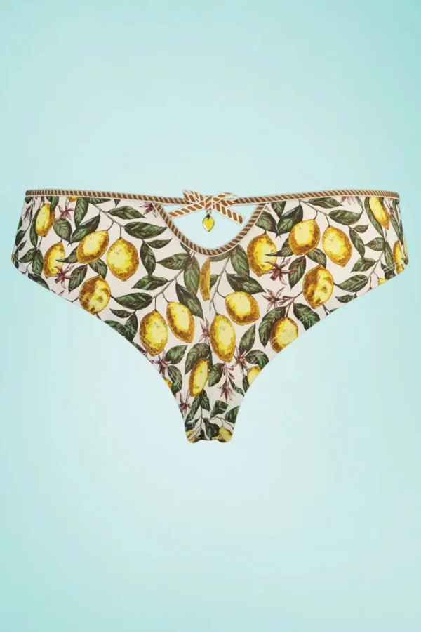 Shop Marlies Dekkers Mambo Amalfi Vlinderbroekje Met Citroenprint In Creme