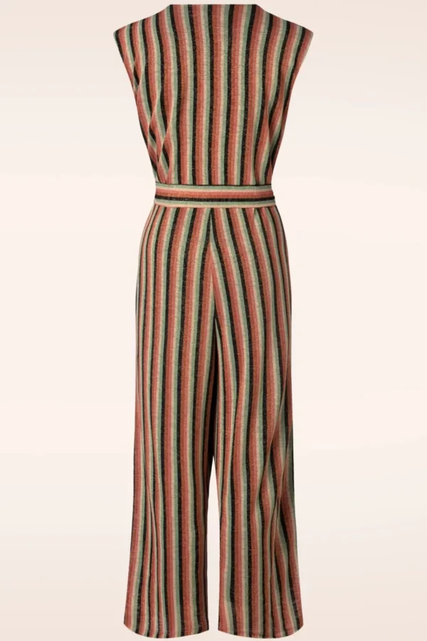 Hot King Louie Mary Piso Stripe Jumpsuit In Zwart
