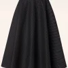 Sale Banned Retro Mini Polka Queen Swing Rok In Zwart