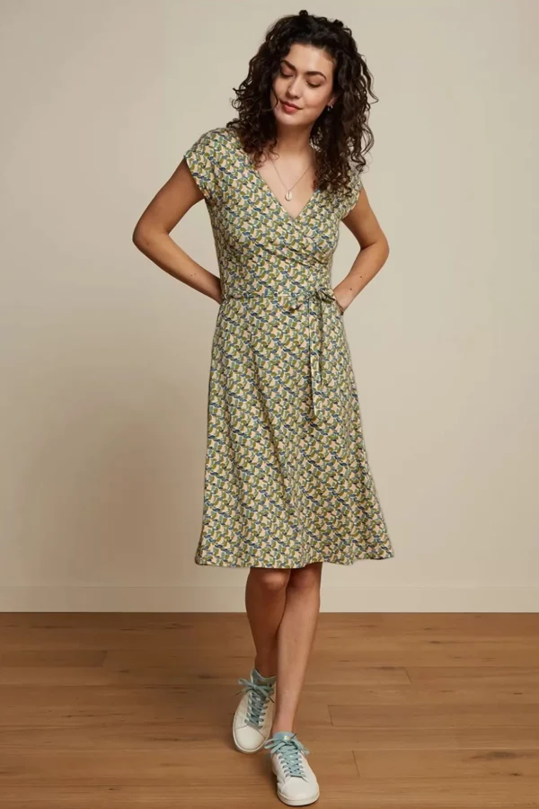 Cheap King Louie Mira Merlini Jurk In Woodbine Groen