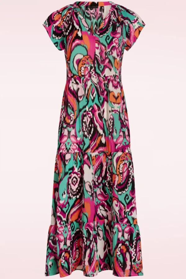 Shop Smashed Lemon Mirna Maxi Jurk In Multi