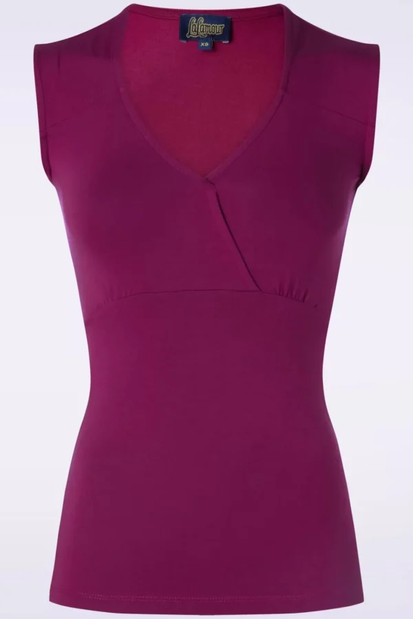 Sale LaLamour Monroe Top In Druifpaars
