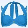 Cheap TC Beach Multiway Bikinitop In Blue Snake