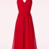 Cheap Timeless Olive Halter Jurk In Rood