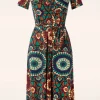 Flash Sale King Louie Olive Torini Midi Jurk In Avondblauw
